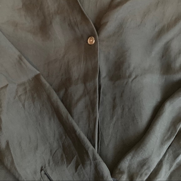 Wilfred Black V Neck Pin-tuck Button Down Blouse - Picture 8 of 13